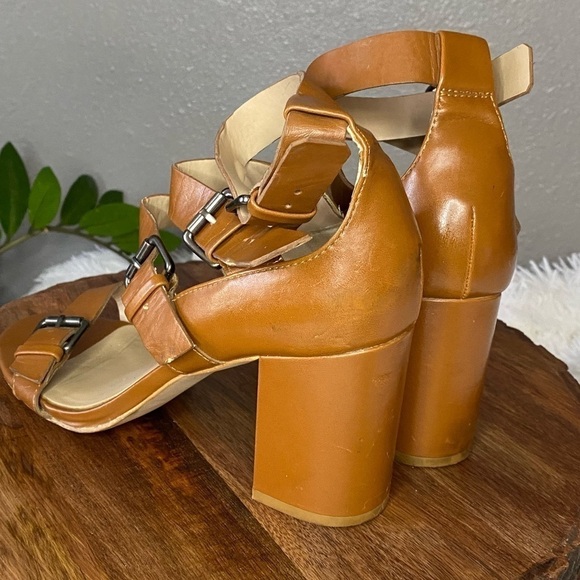 Zara basic brown strappy sandals size 8 - Picture 5 of 10